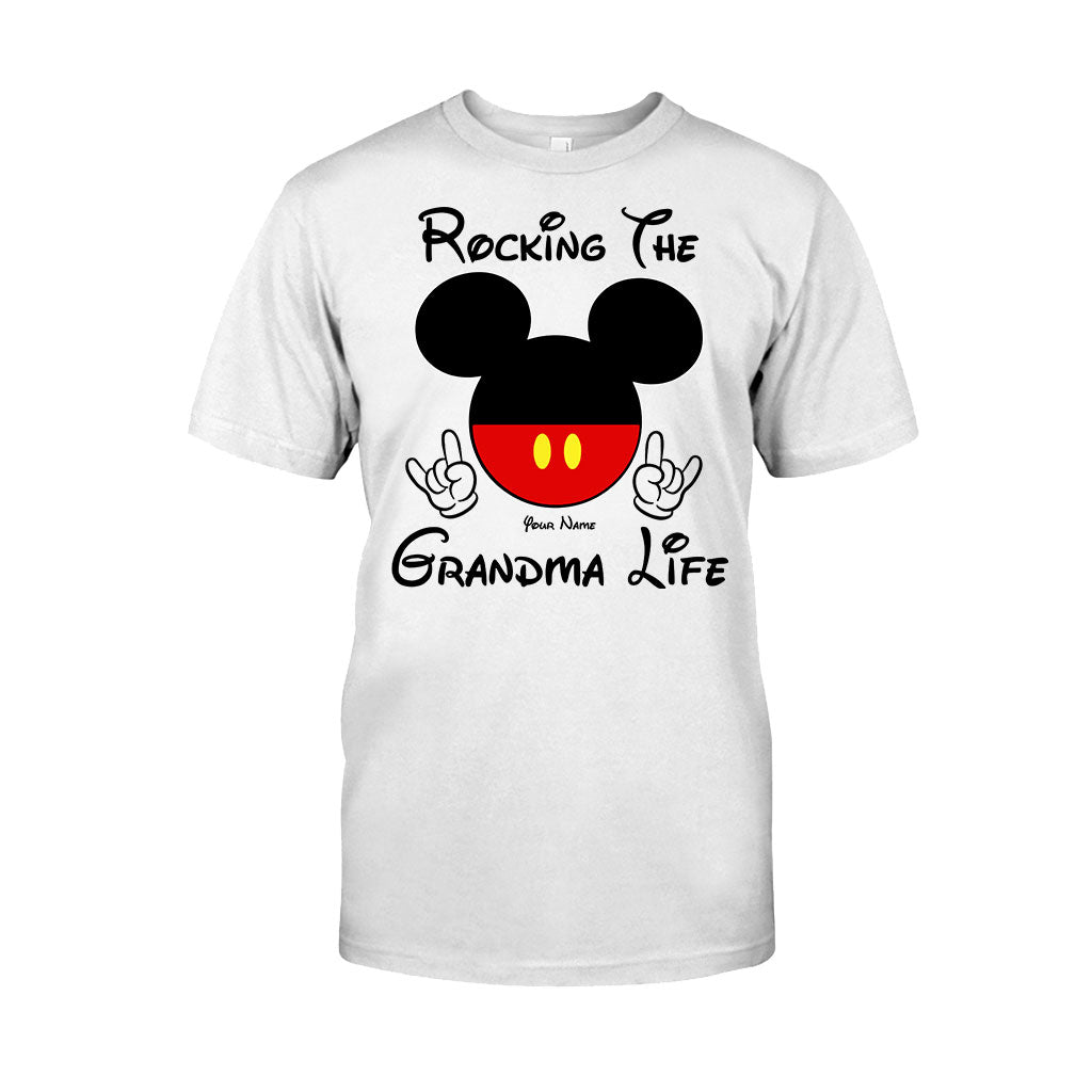 Rocking The Grandma Life - Personalized Mother's Day Mouse T-shirt and Hoodie