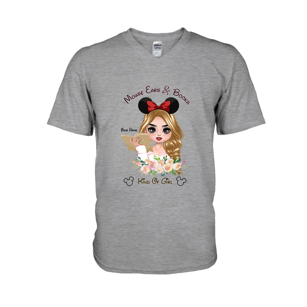 Mouse Ears And Book Kind Of Girl - Personalized T-shirt and Hoodie