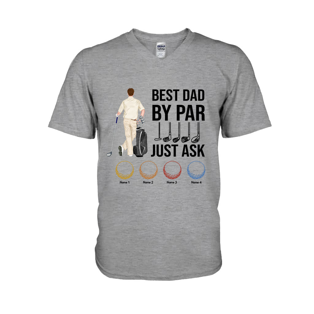 Best Dad By Par - Personalized Father's Day Golf T-shirt and Hoodie