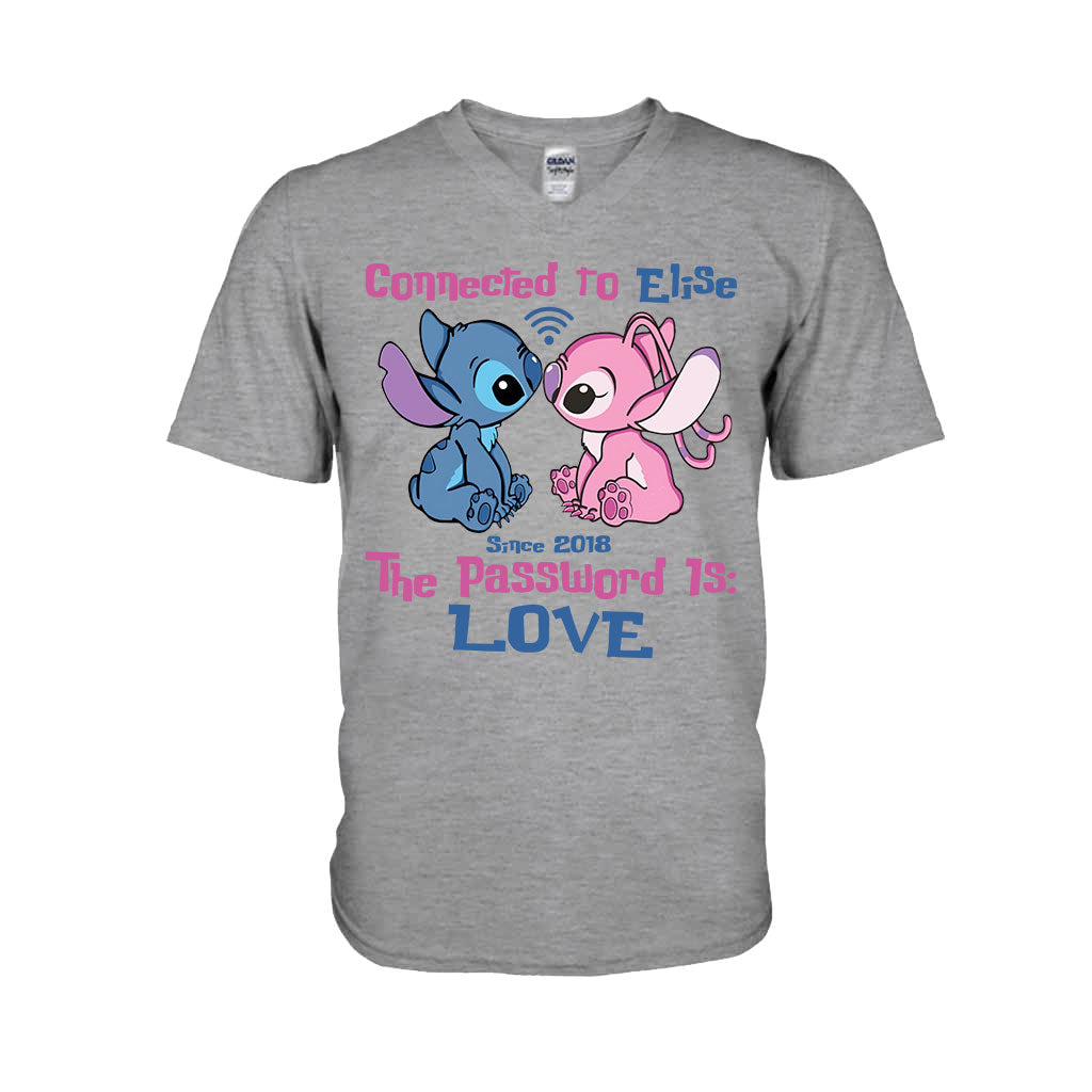 Connected To - Personalized Couple Ohana T-shirt and Hoodie
