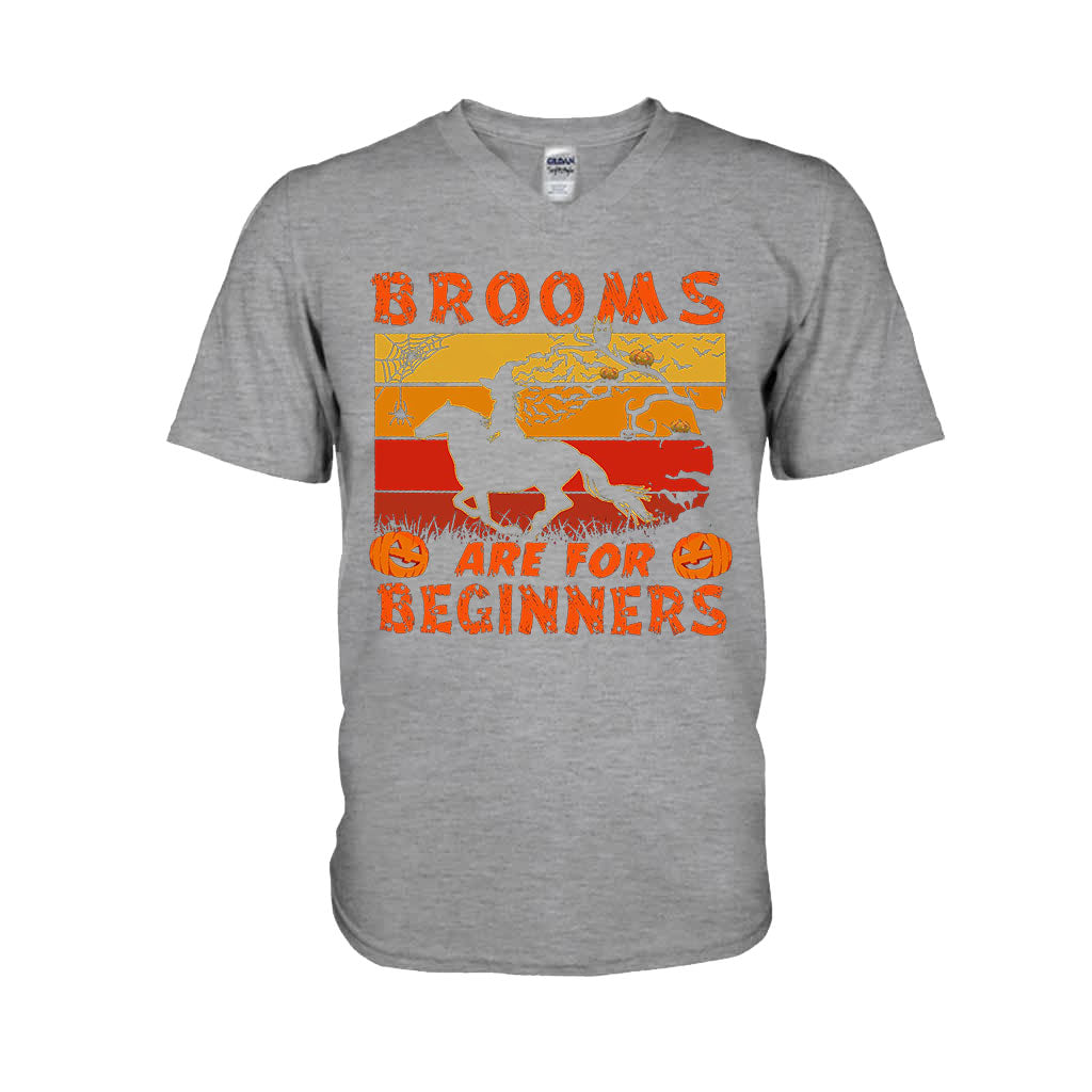 Brooms Are For Beginners Halloween  - Horse T-shirt And Hoodie 092021