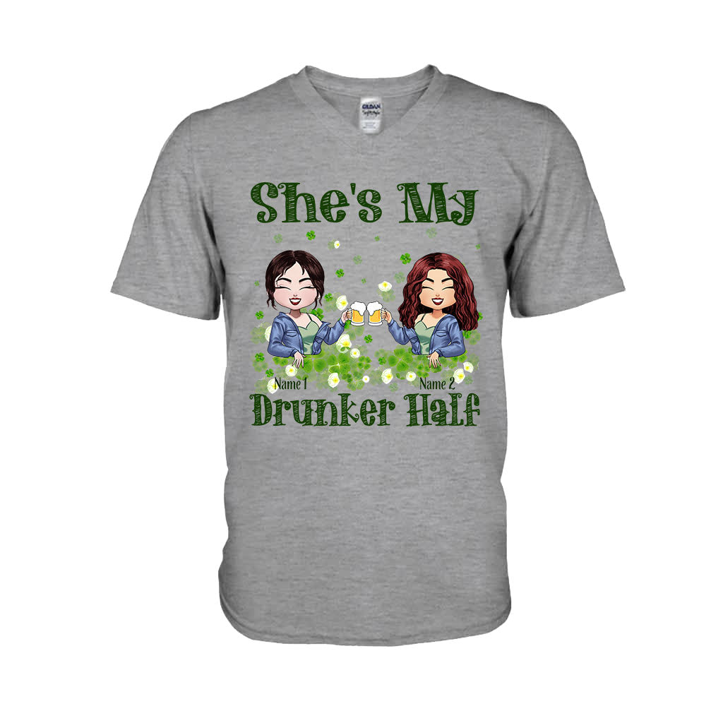 My Drunker Half - Personalized St Patrick's Day Bestie T-shirt and Hoodie