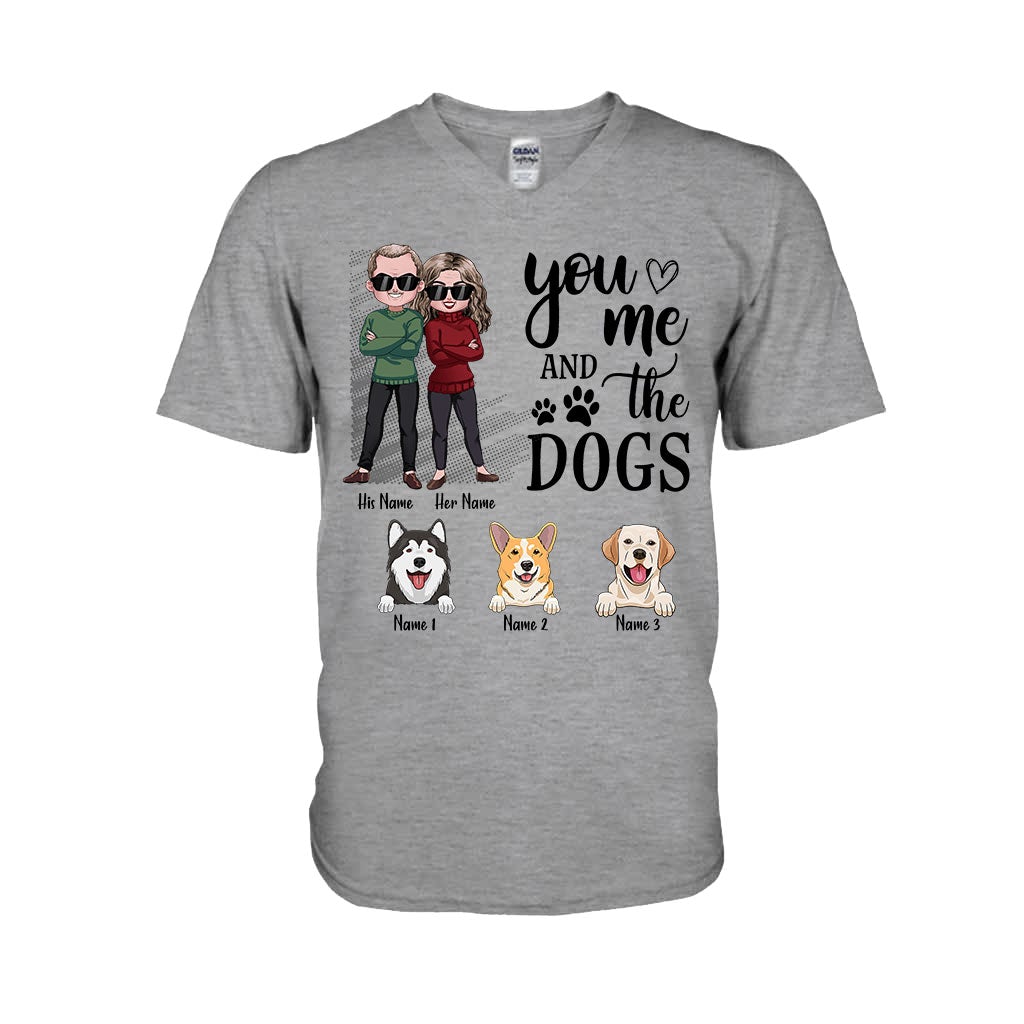 You Me And The Dogs - Personalized Couple T-shirt and Hoodie