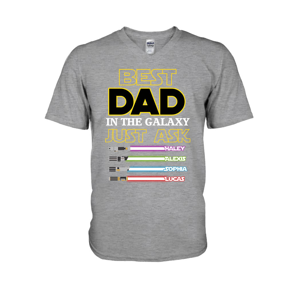 Best Dad In The Galaxy - Personalized Father's Day The Force T-shirt and Hoodie