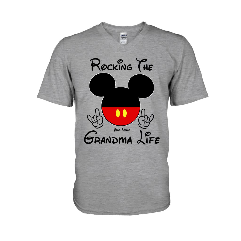 Rocking The Grandma Life - Personalized Mother's Day Mouse T-shirt and Hoodie