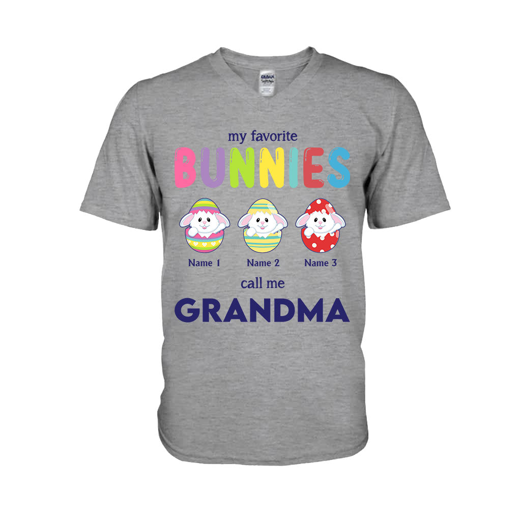 My Favorite Bunnies Call Me Grandma - Personalized Mother's Day Easter T-shirt and Hoodie