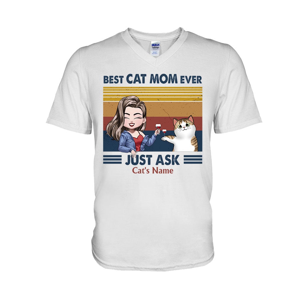 Best Cat Mom Ever - Personalized Cat T-shirt and Hoodie