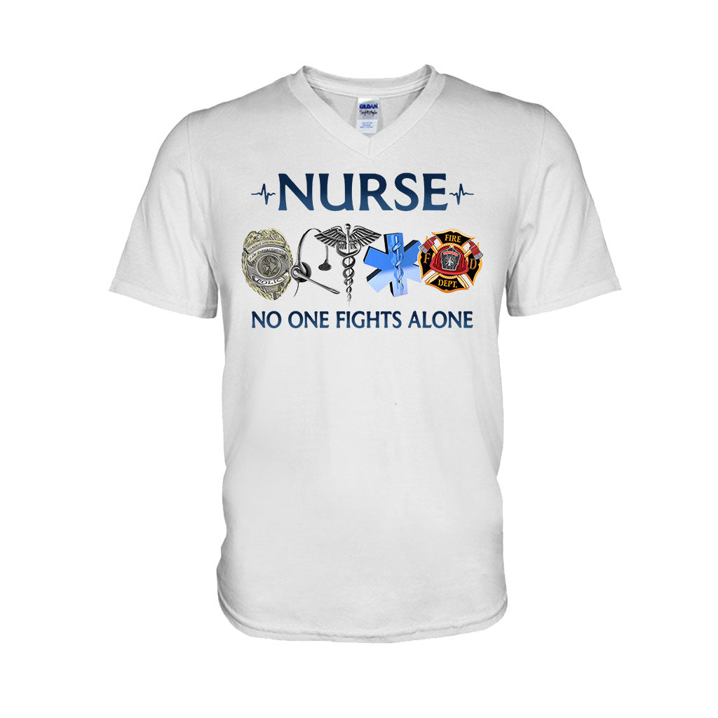 Nurse No One Fights Alone T-shirt And Hoodie 092021