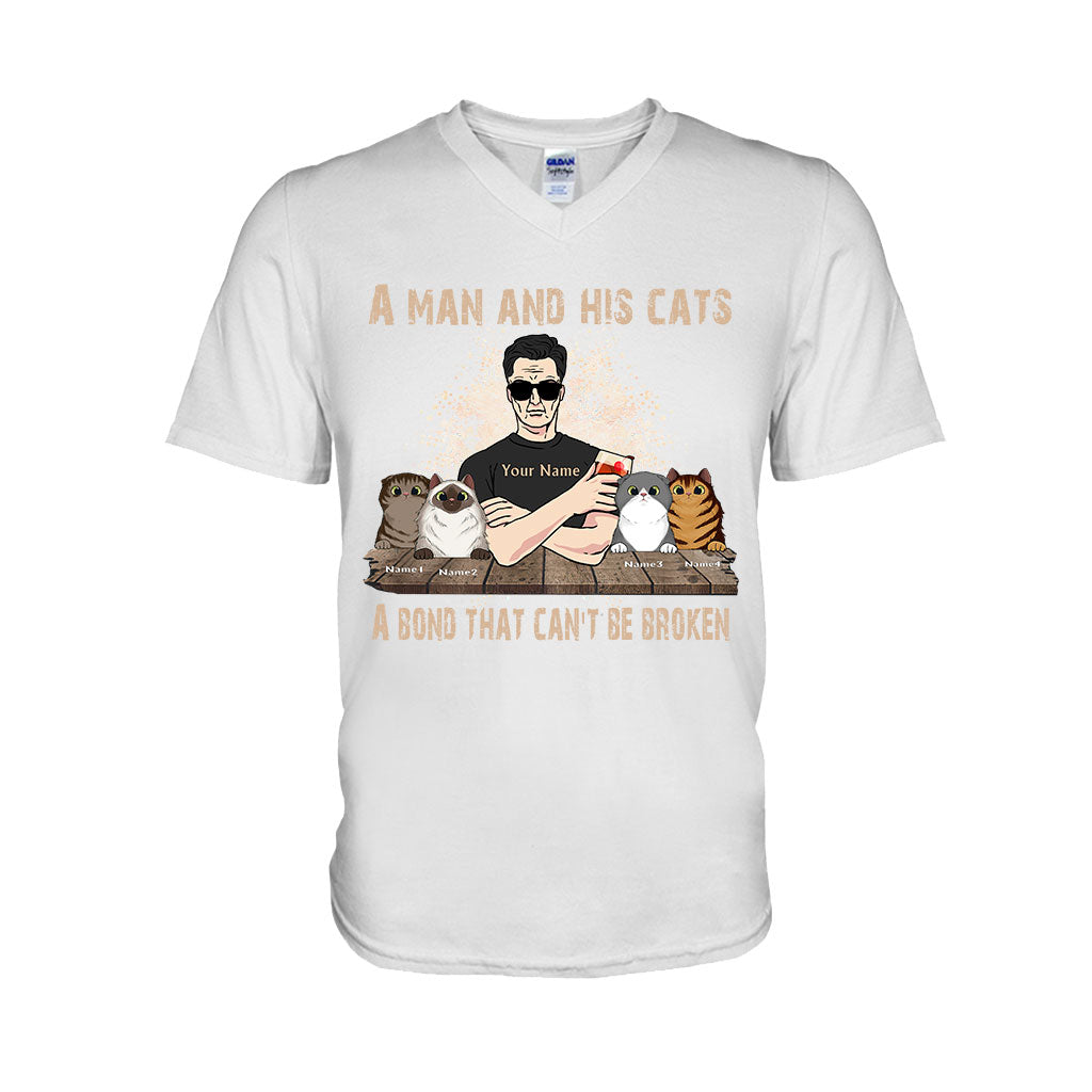 A Man And His Cats - Personalized Father's Day Cat T-shirt and Hoodie