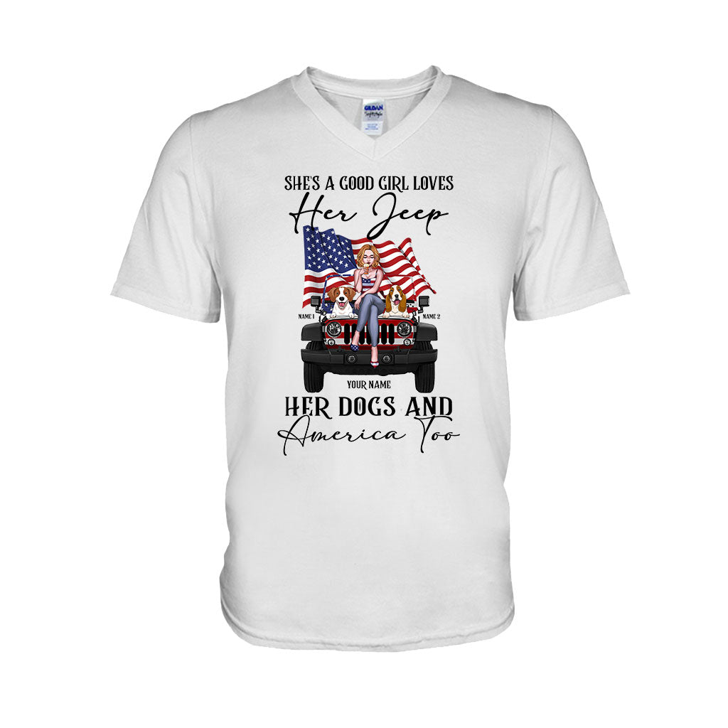 She's A Good Girl Loves Her Jp - Personalized Independence Day Car T-shirt and Hoodie