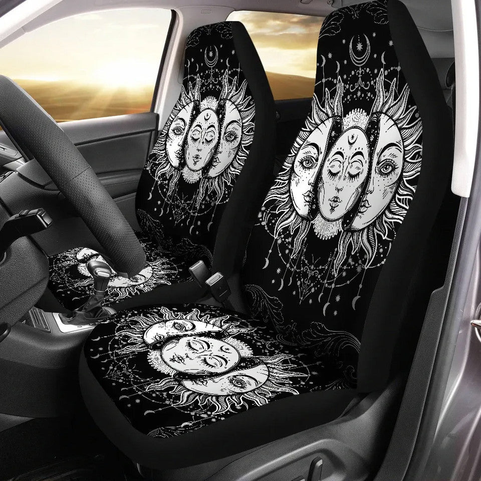 Celtic Wicca Sun And Moon Mandala-  Witch Seat Covers 0822