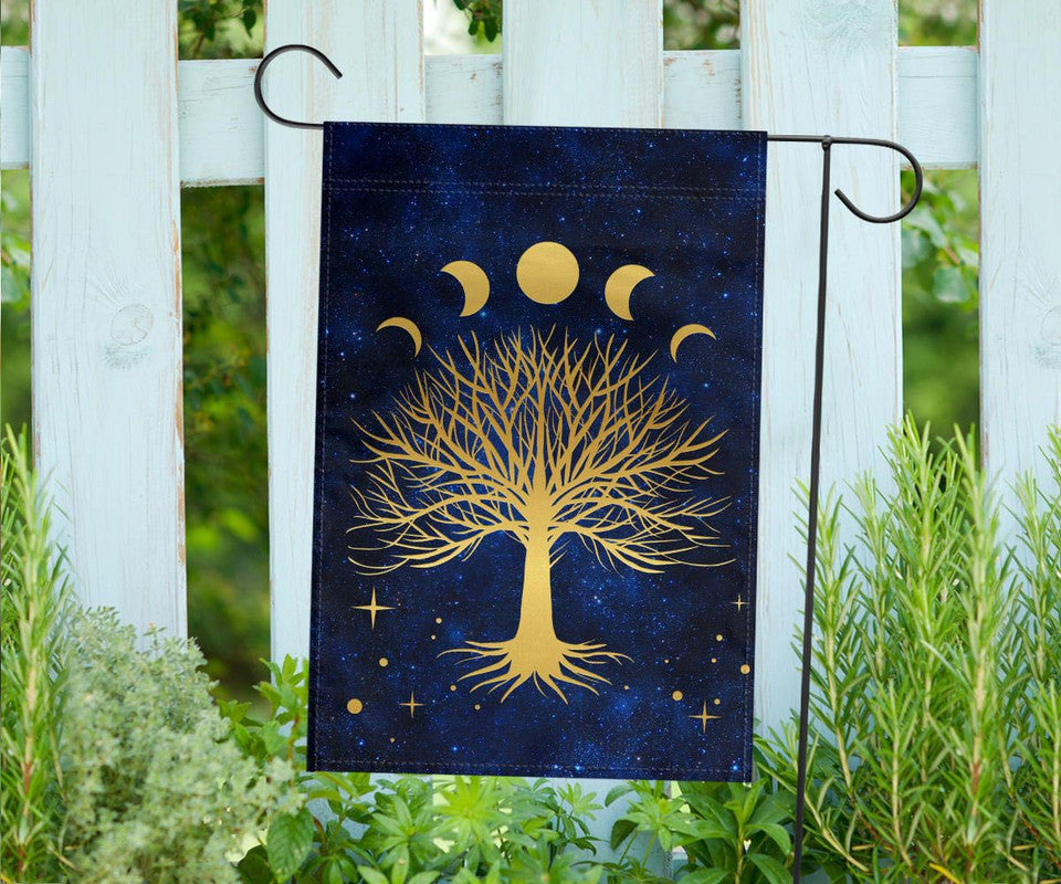 Moon Phases Tree Of Life - Witch Garden Flag 0822