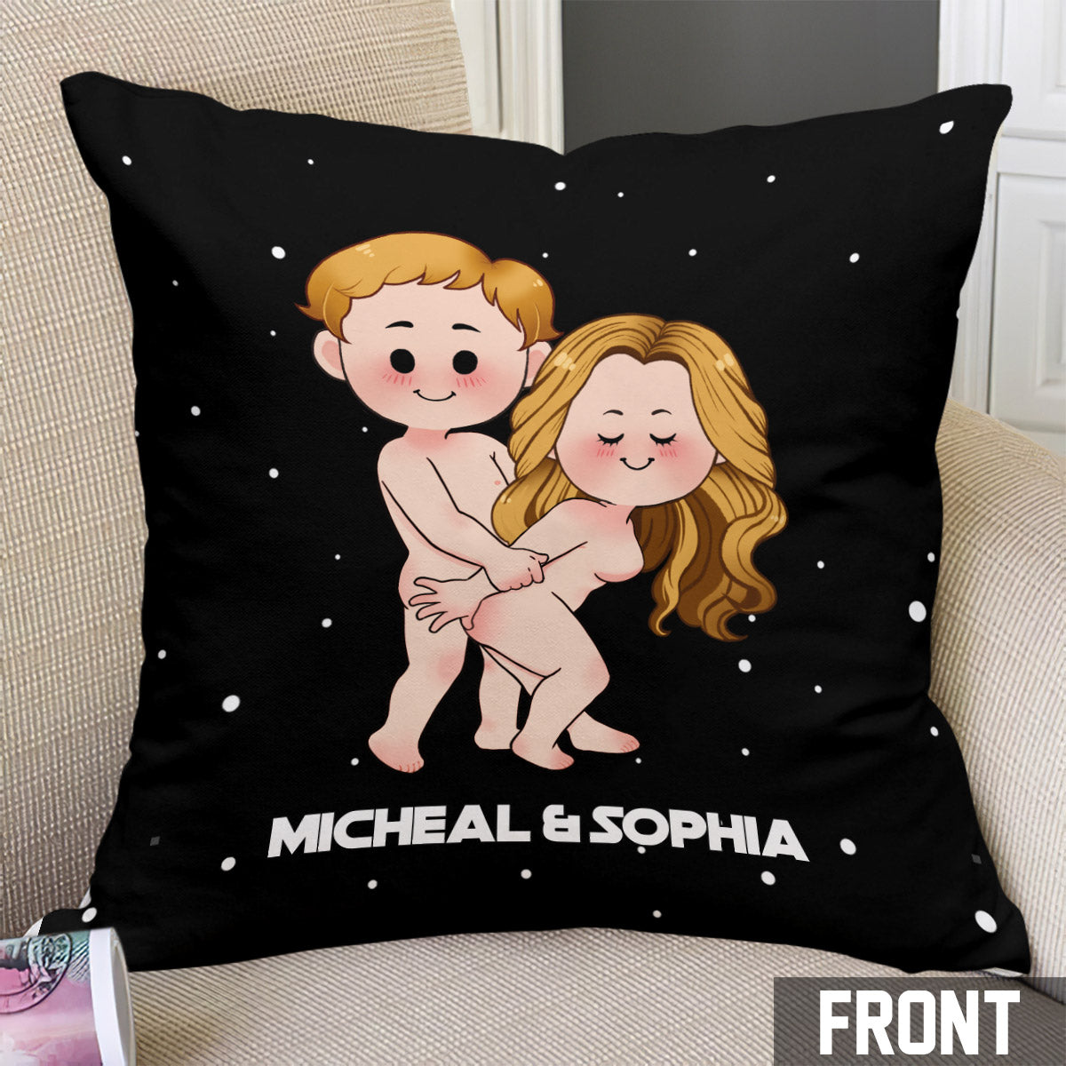 I Love Your Butt I Know Naughty - Personalized The Force Throw Pillow