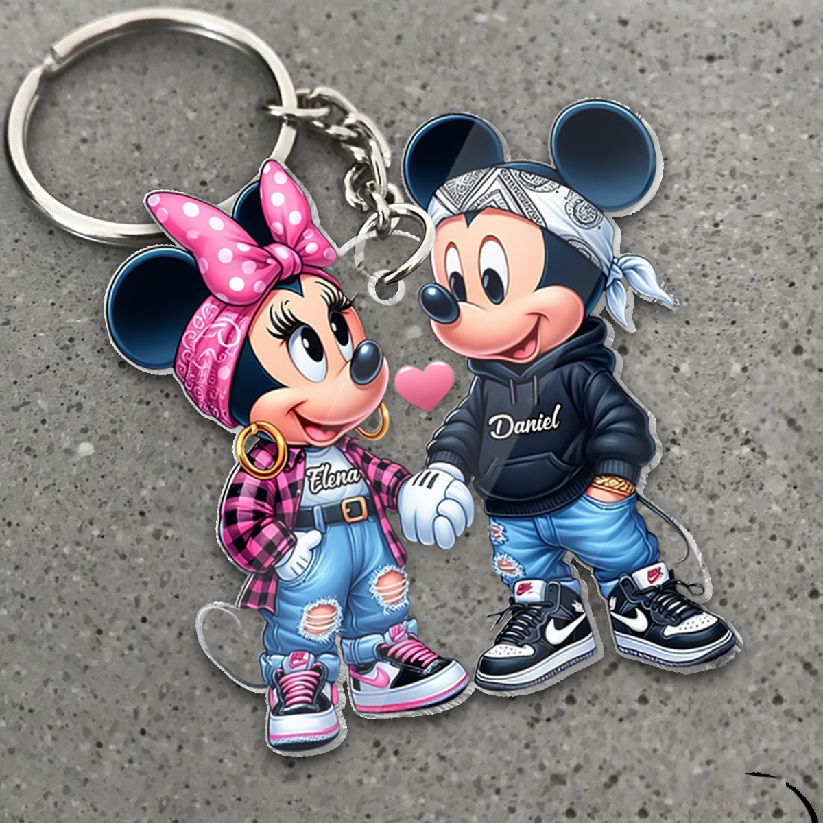 Mouse Couple - Personalized Mouse Keychain