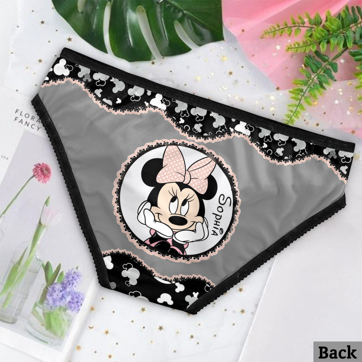 Well I'm Not Going To Lick Myself - Personalized Mouse Lace Border Women Briefs