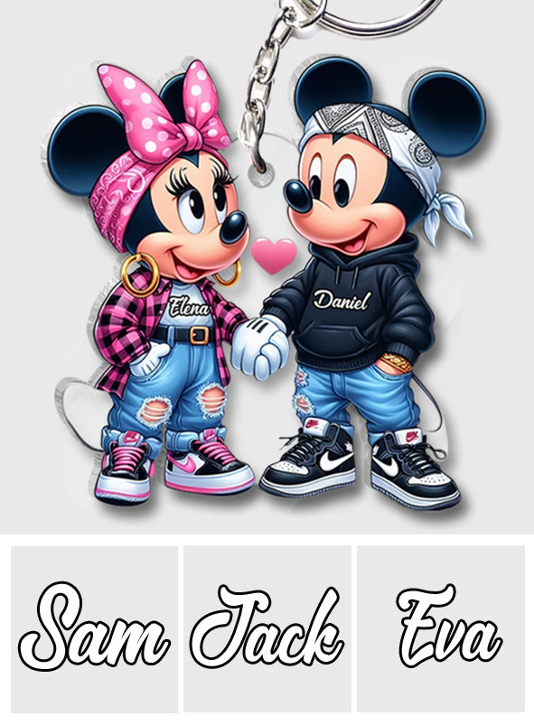 Mouse Couple - Personalized Mouse Keychain