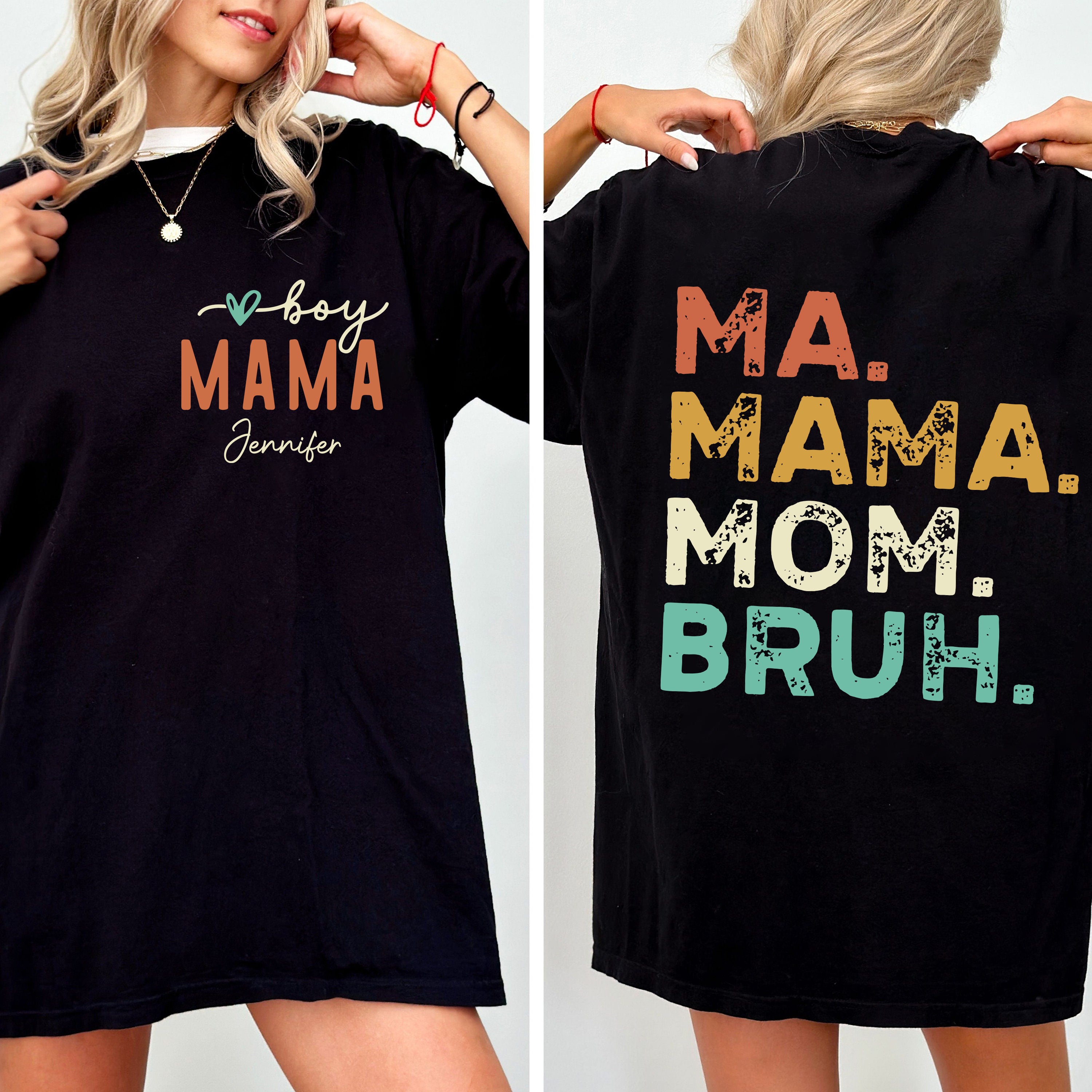 Mama Mom Bruh - Personalized Mother T-shirt And Hoodie