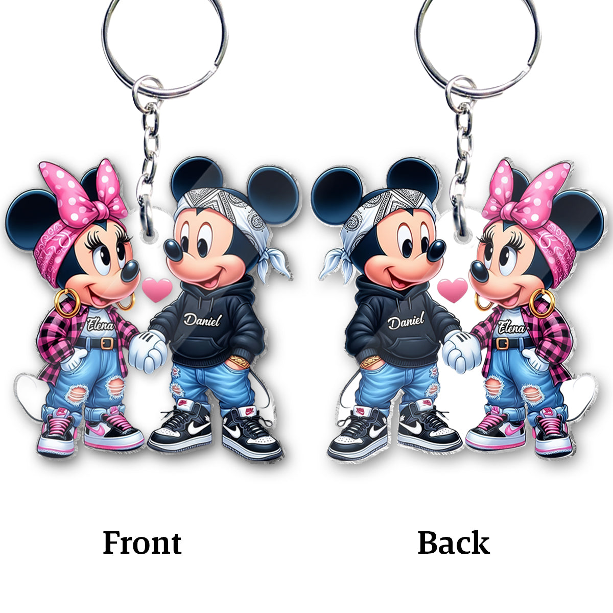 Mouse Couple - Personalized Mouse Keychain