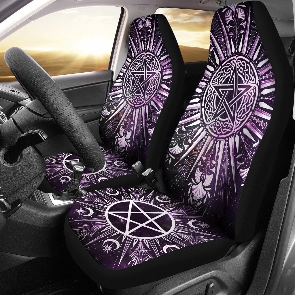 Celtic Pentagram Wicca - Witch Seat Covers 0822