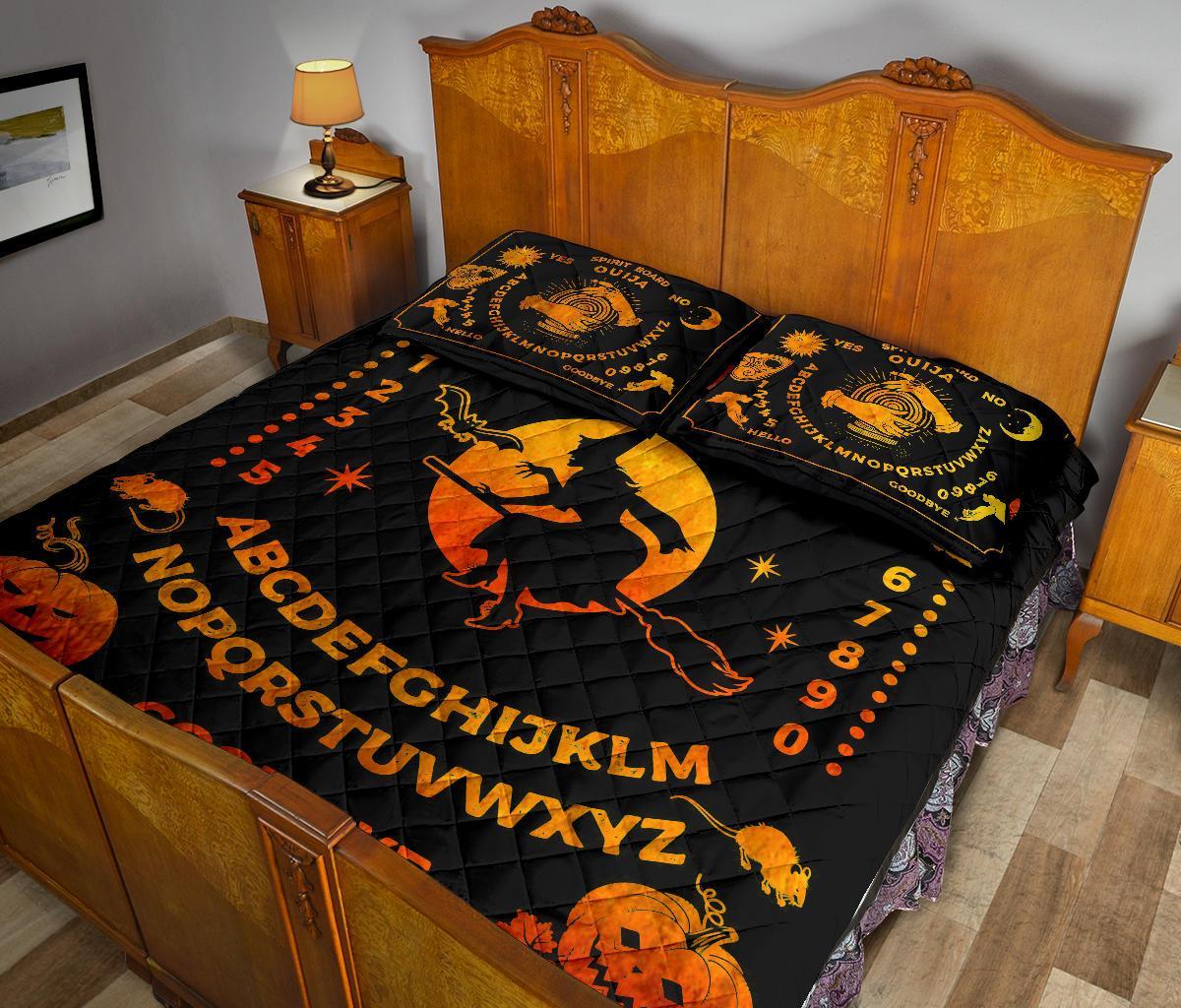 Ouija Board Halloween Witch - Witch Quilt Set 0822