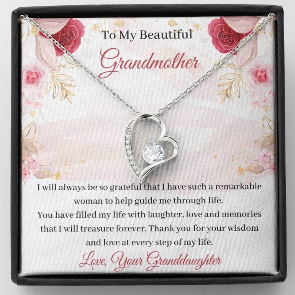 Grandma Sweet Grandmother Gift Love For Grandma With Best Grandma Ever - Grandma Forever Love Necklace 0921