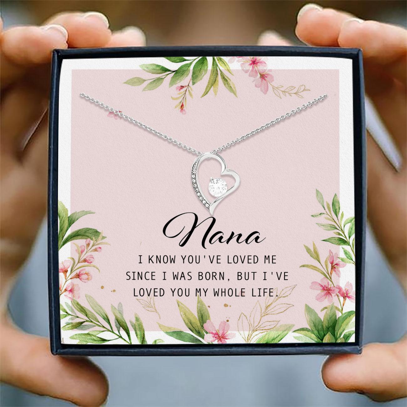 To Nana Message Forever Love For Grandma Nana Gifts - Grandma Forever Love Necklace 0921
