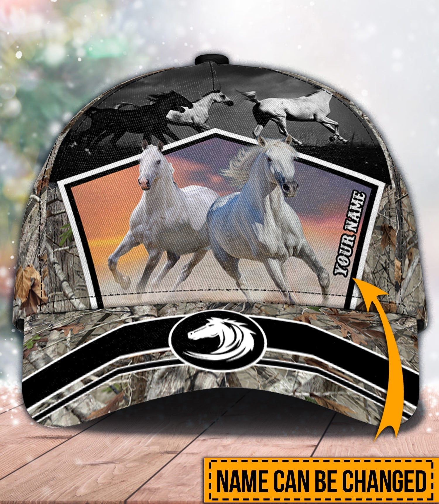 White Horses - Personalized Horse Classic Cap 0823