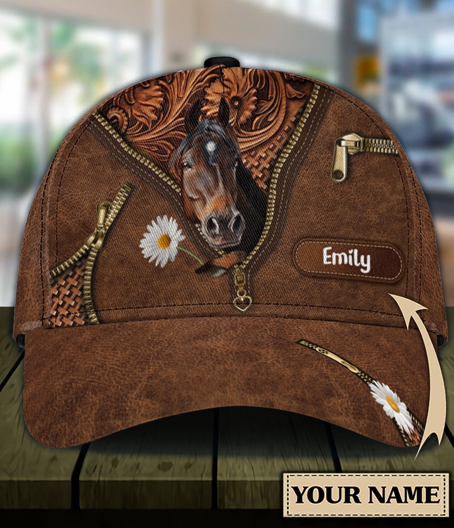 Brown Horse Personalized Horse Classic Cap 0523