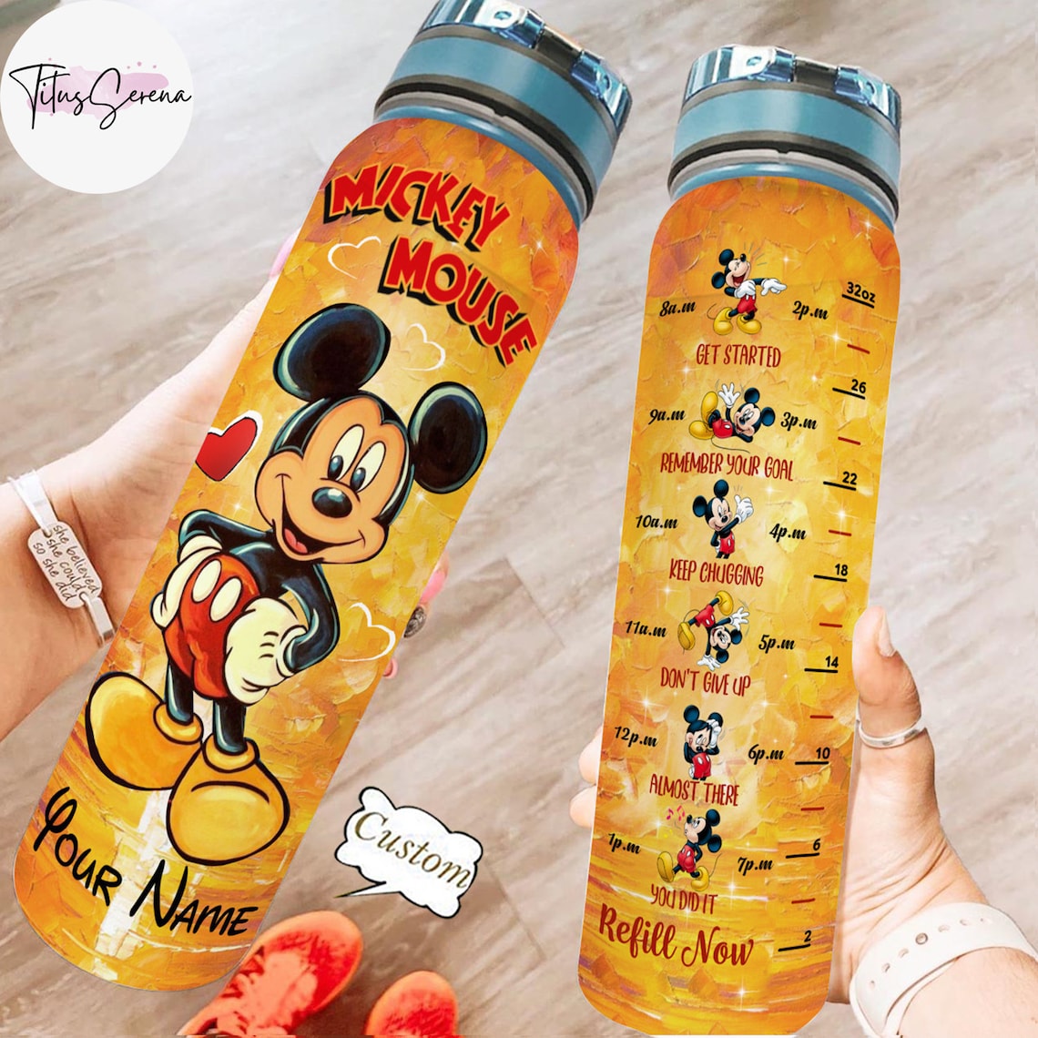 Love Mouse - Personalized Mouse Water Tracker Bottle 0823