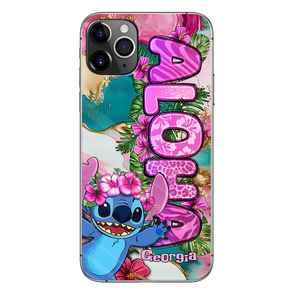 Ohana Tropical Colorful Leopard - Personalized Ohana Phone case