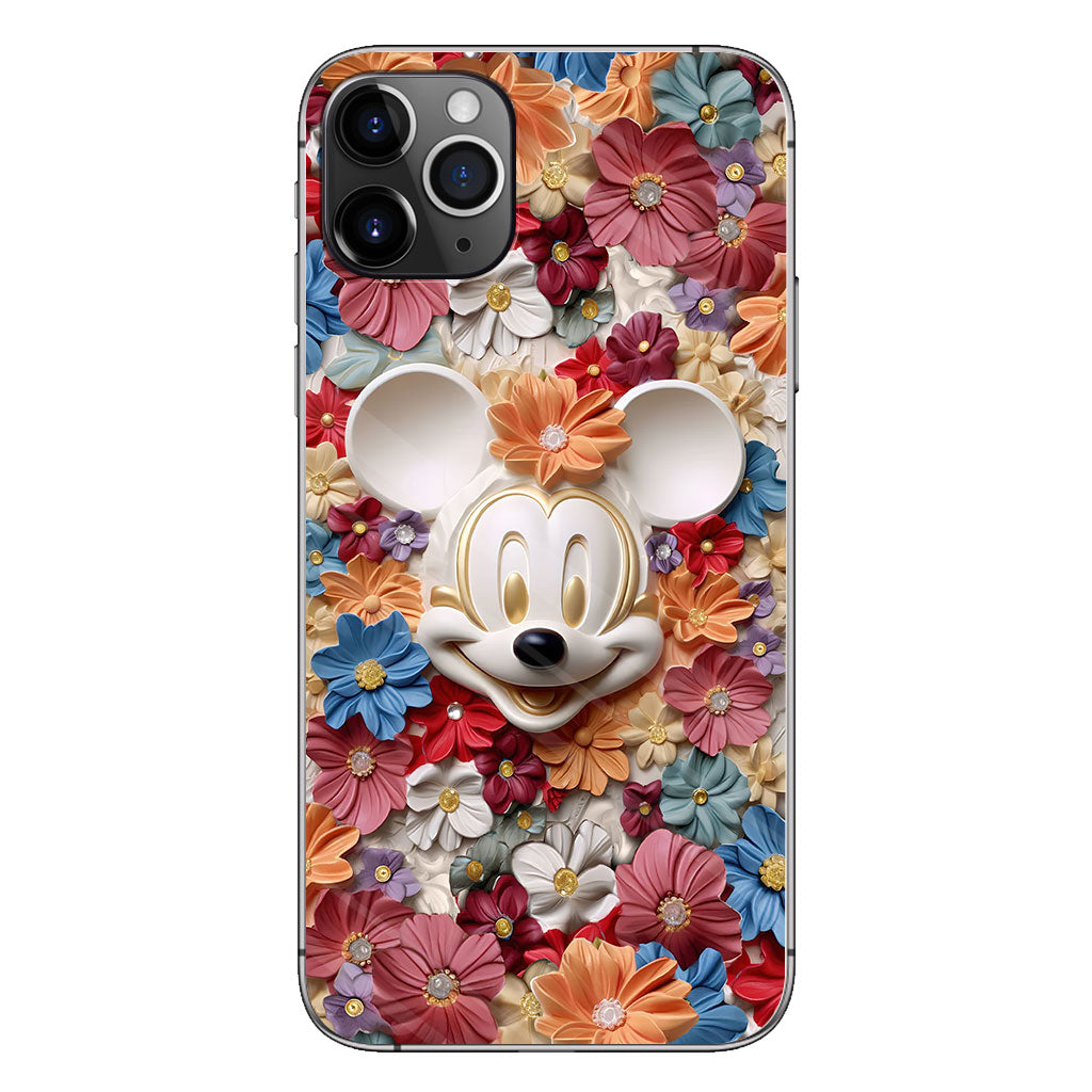 3D Effect Floral Mouse Phone case