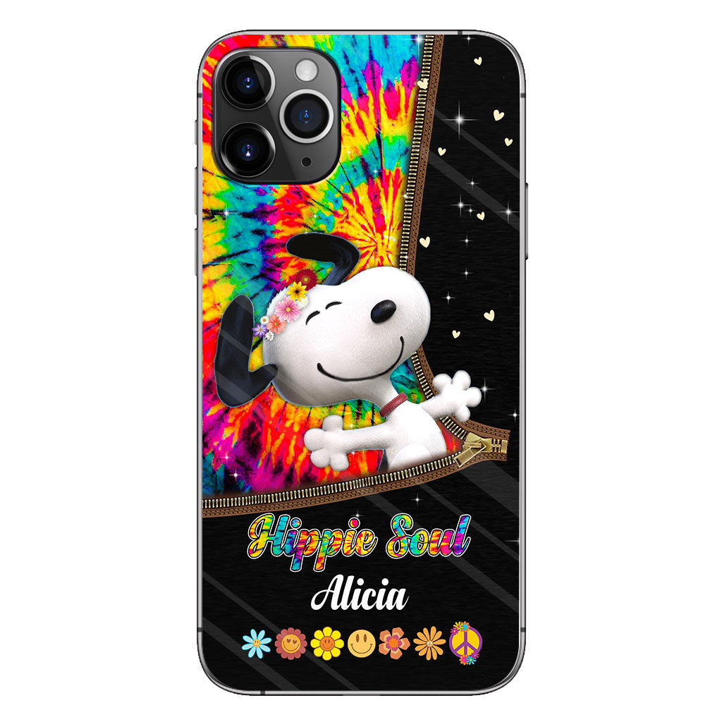 Hippie Soul White Dog - Personalized Phone Case