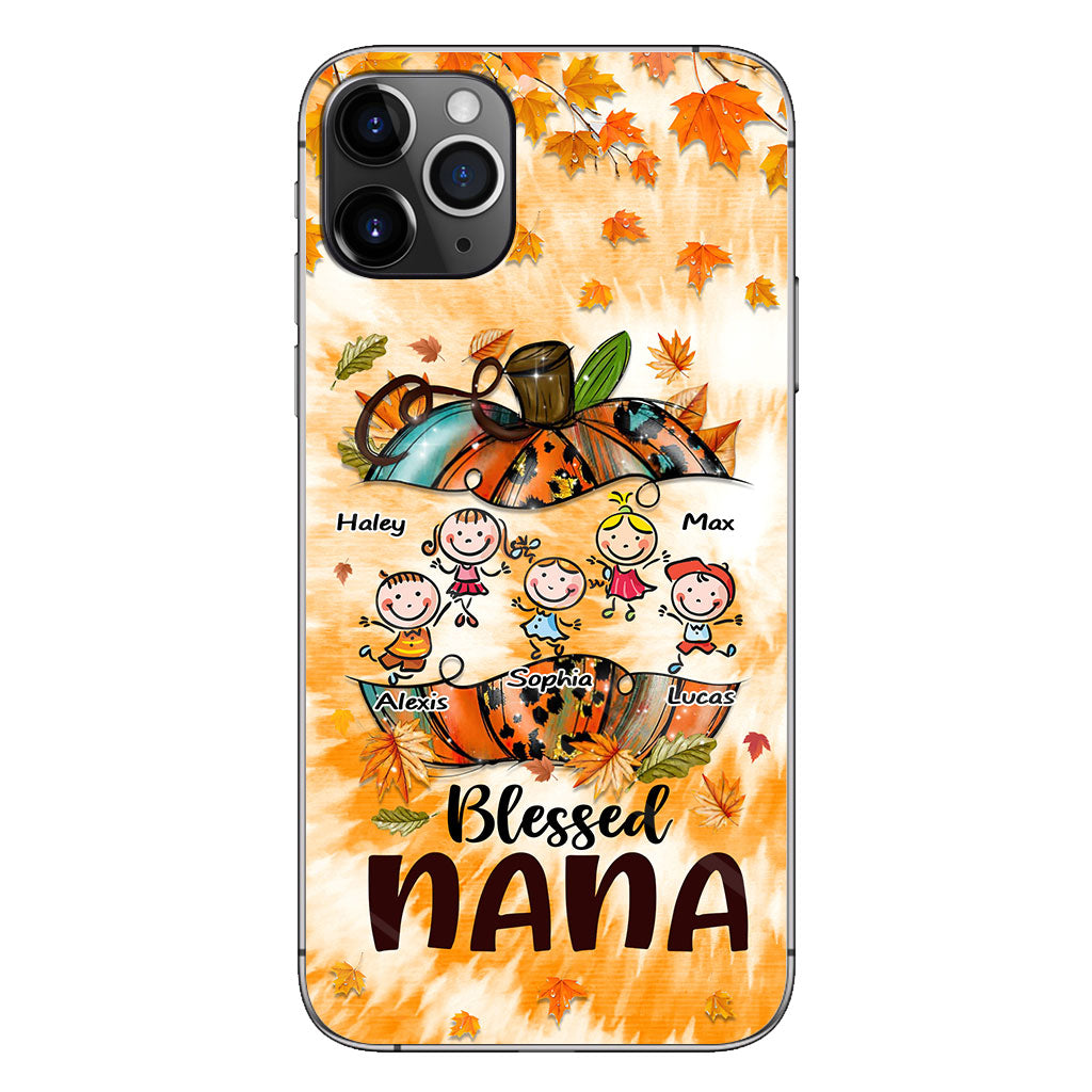 Blessed Nana - Personalized Thanksgiving Grandma Phone Case