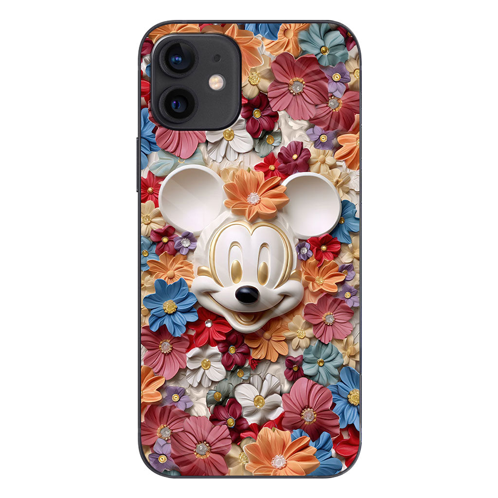 3D Effect Floral Mouse Phone case