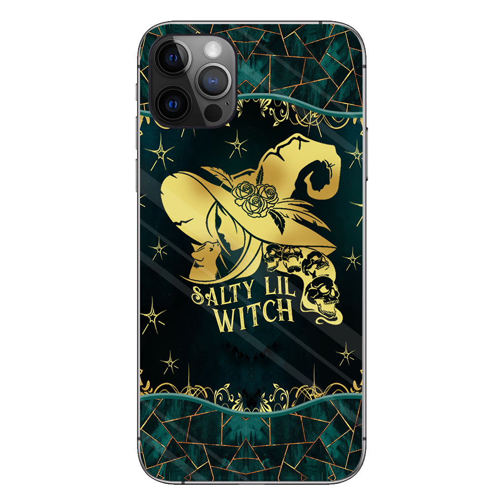 Salty Lil Witch Personalized Gold Green Printed Pattern Phone Case
