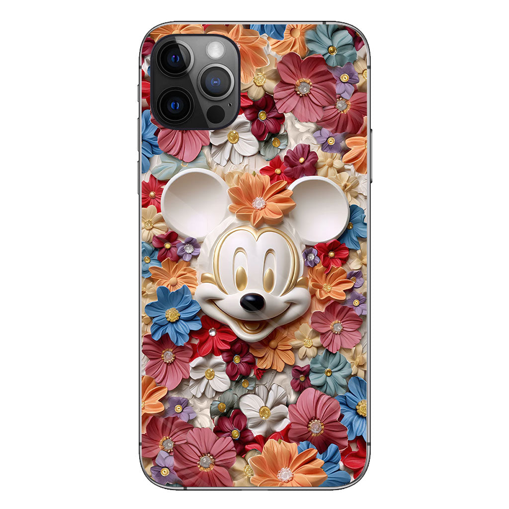 3D Effect Floral Mouse Phone case