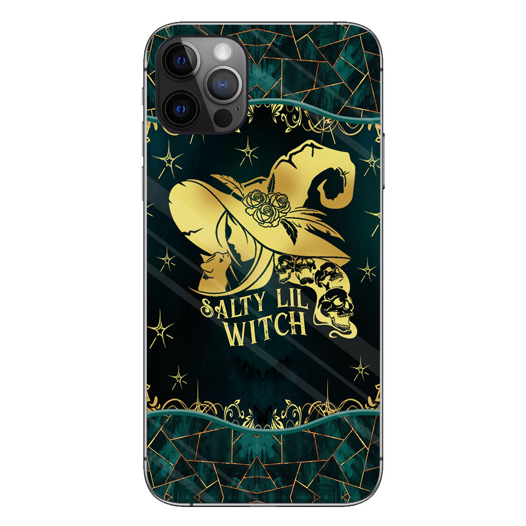 Salty Lil Witch Personalized Gold Green Printed Pattern Phone Case