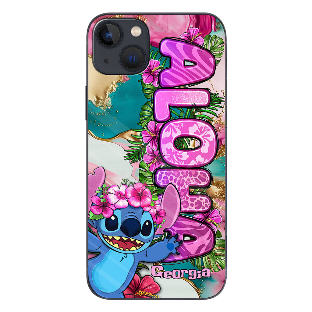 Ohana Tropical Colorful Leopard - Personalized Ohana Phone case