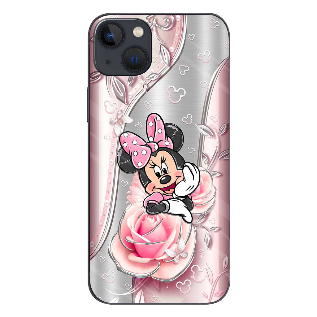 Black Pink Mouse Ears - Phone Case