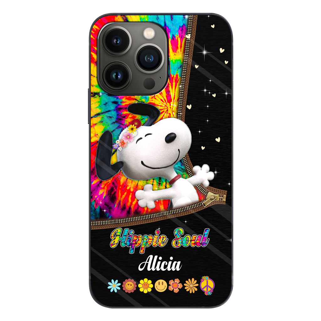 Hippie Soul White Dog - Personalized Phone Case