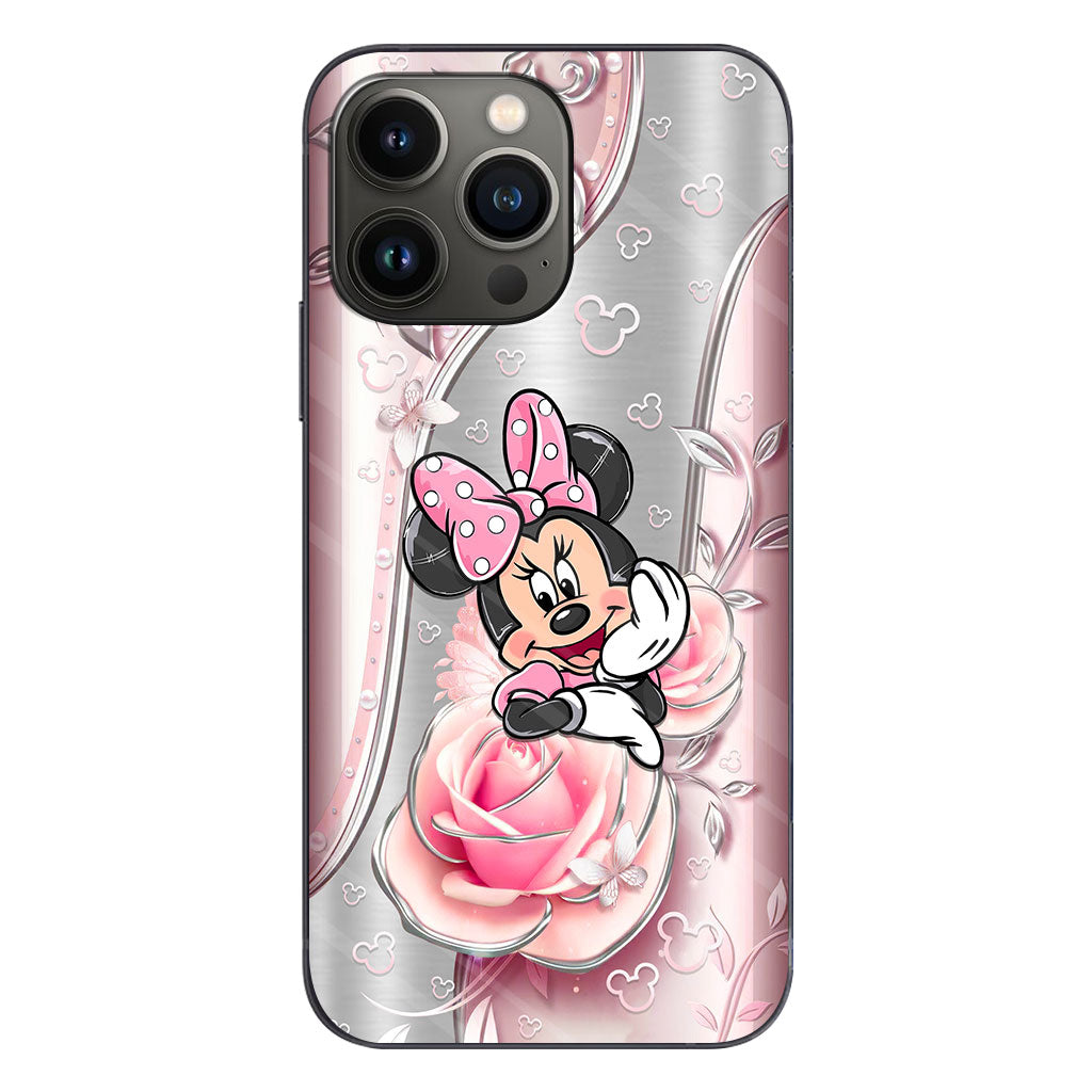 Black Pink Mouse Ears - Phone Case