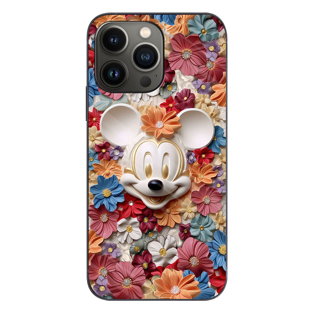 3D Effect Floral Mouse Phone case