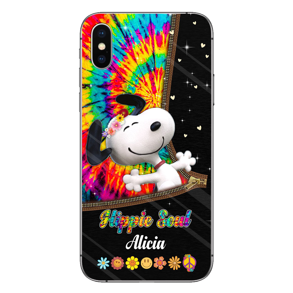 Hippie Soul White Dog - Personalized Phone Case