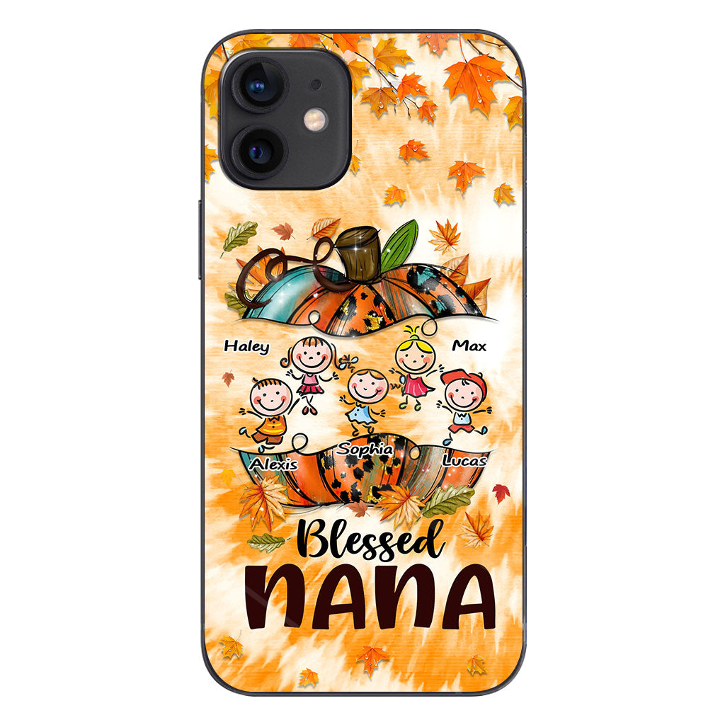 Blessed Nana - Personalized Thanksgiving Grandma Phone Case