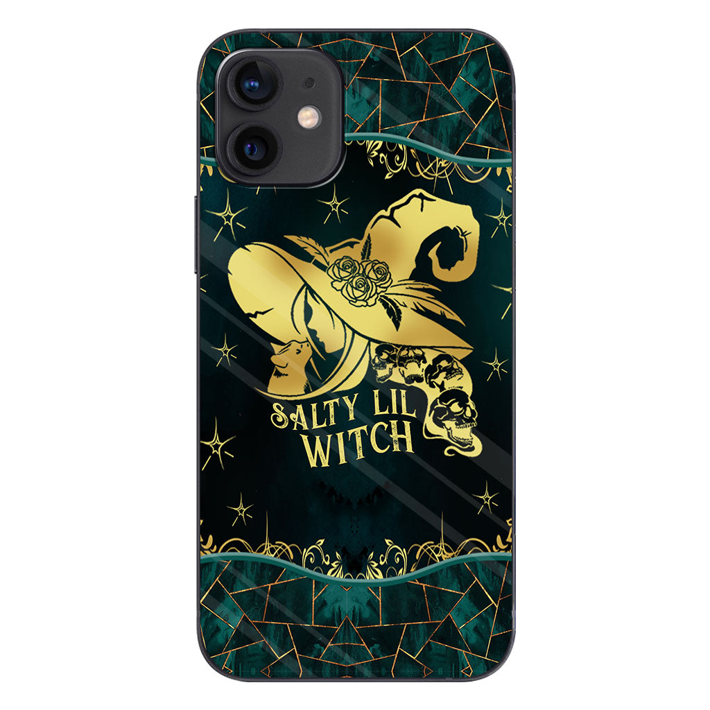 Salty Lil Witch Personalized Gold Green Printed Pattern Phone Case