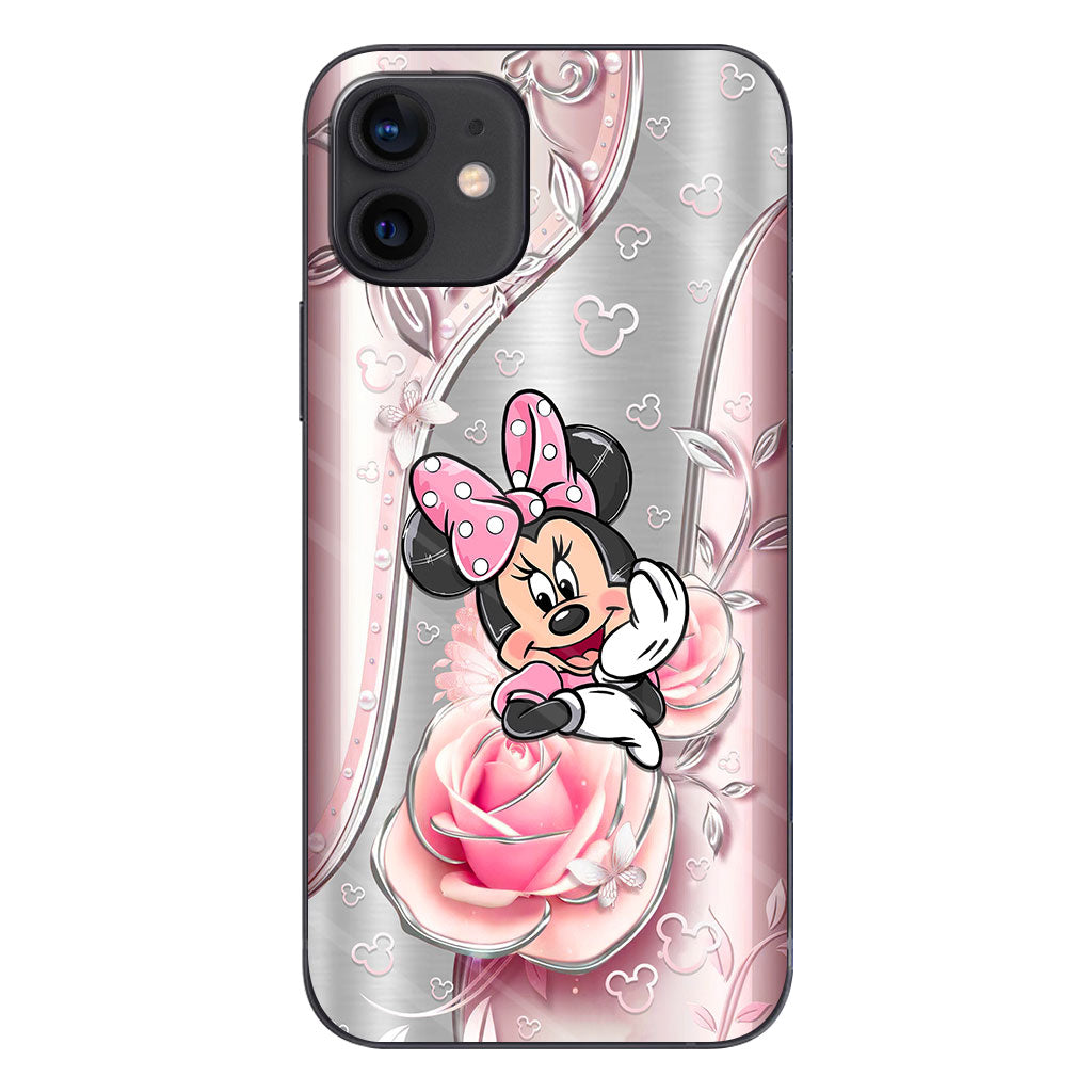 Black Pink Mouse Ears - Phone Case