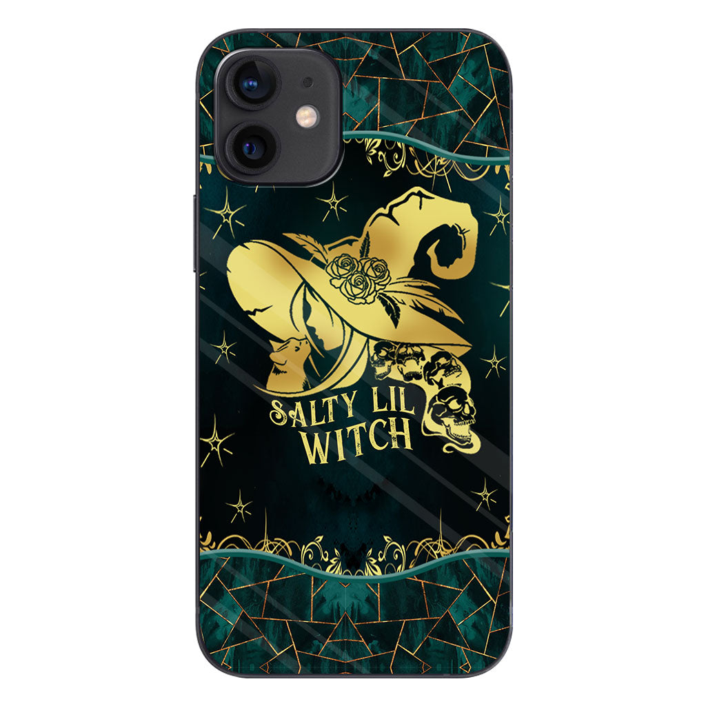 Salty Lil Witch Personalized Gold Green Printed Pattern Phone Case