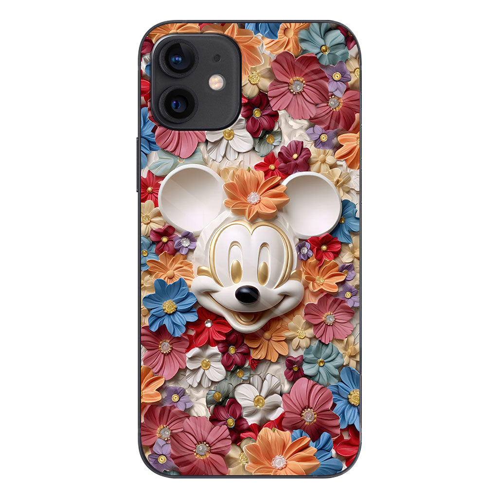 3D Effect Floral Mouse Phone case