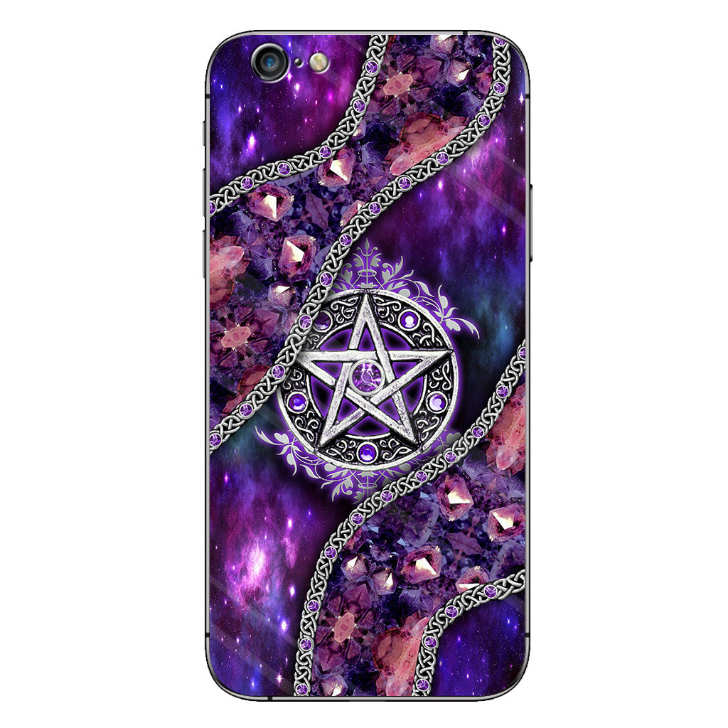 Witch Vibes Purple Pentagram 3D Pattern Printed Phone Case