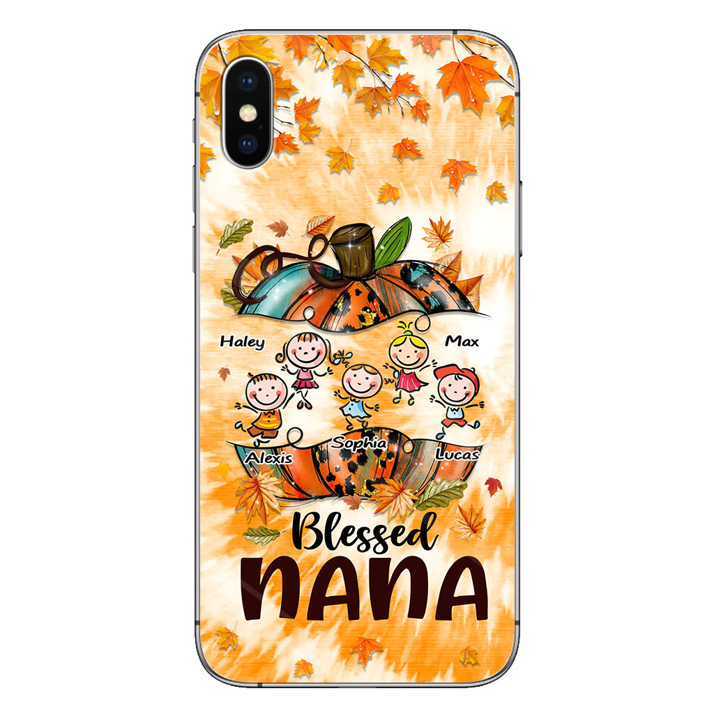 Blessed Nana - Personalized Thanksgiving Grandma Phone Case